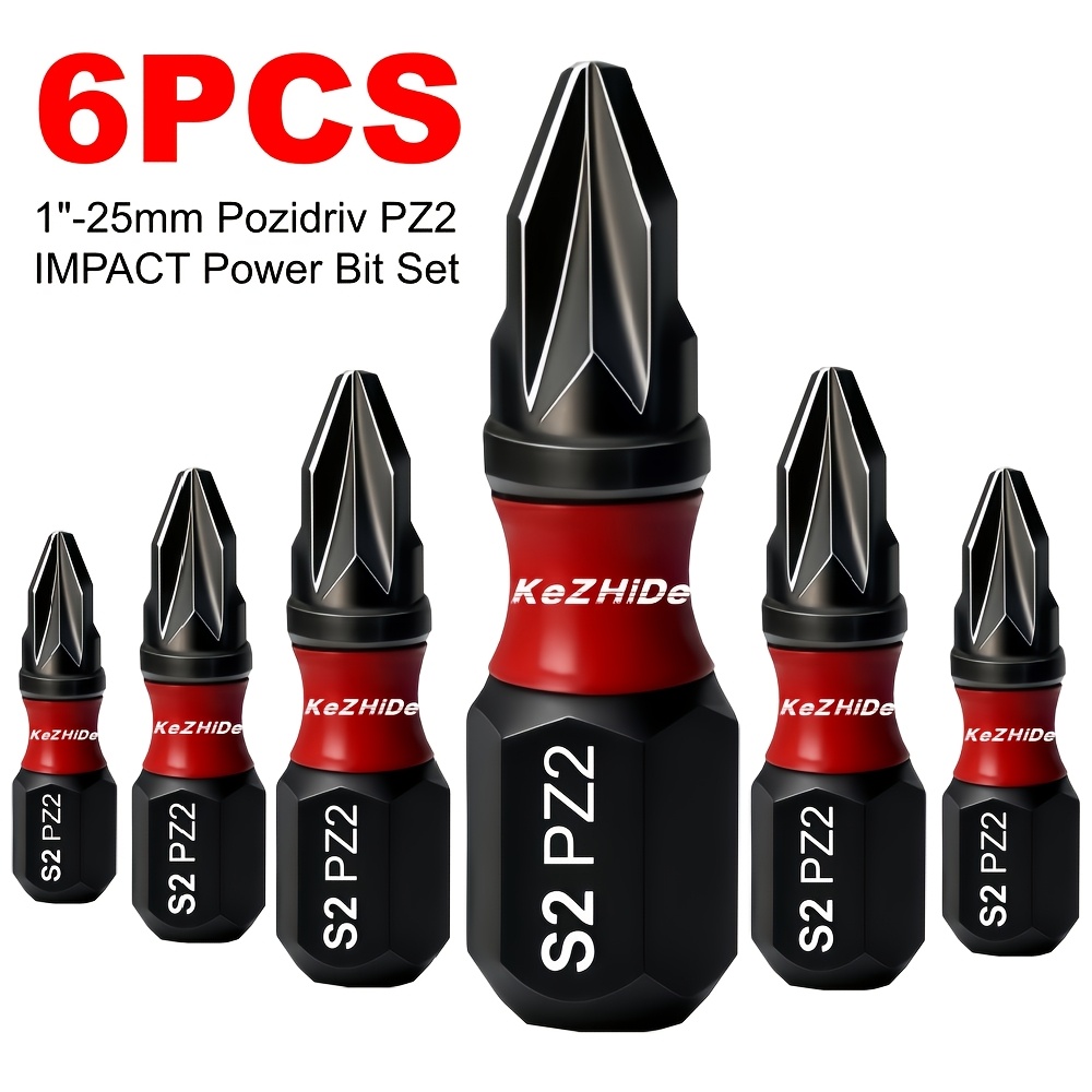 Kezhide Pz2 Screwdriver Bit Set, 1-inch (25mm) Screwdriver Bits, Suitable For Renovation, Home, And Use