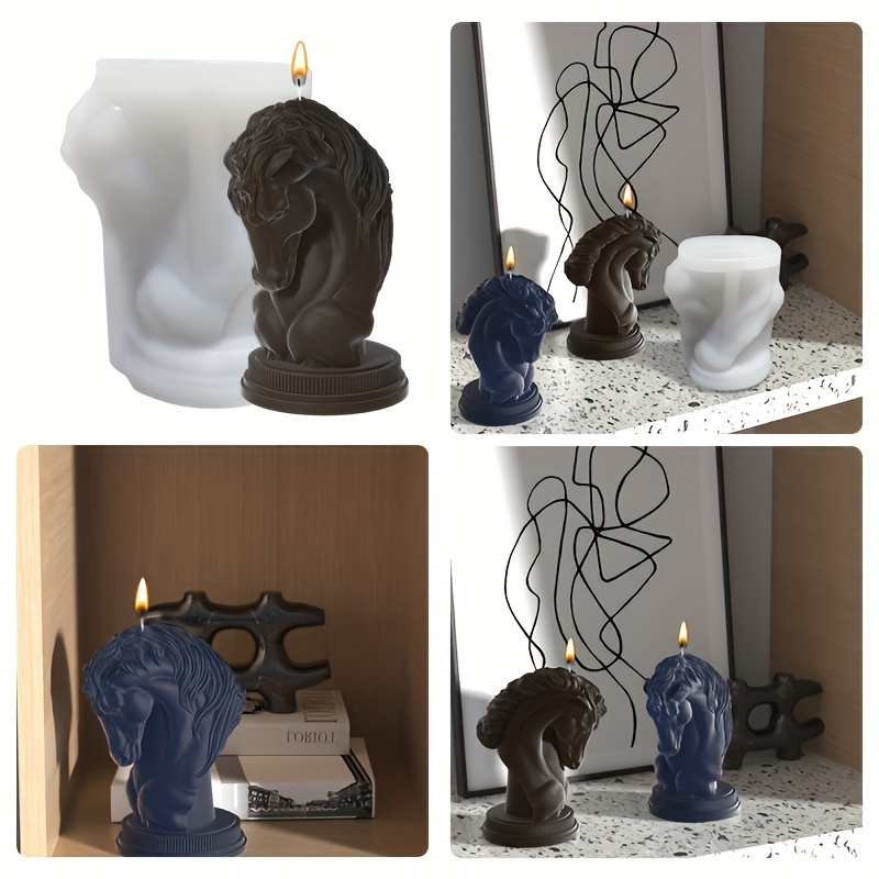 

Diy Horse-shaped Aromatherapy Candlestick Silicone Mold For Crystal Epoxy Resin Casting - -themed Craft Tool (9.2cm X 6.4cm)