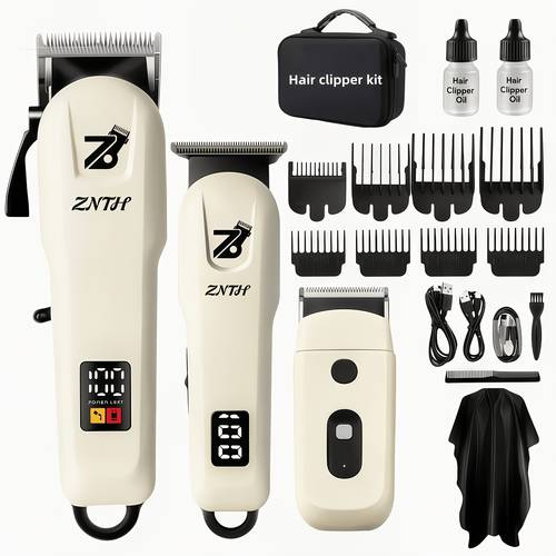 valentines gift 9 in 1 professional hair clipper trimmer for haircuts bald head shaving more with lcd display usb fast charge long stainless steel blade for home barbershop complete set 4 guide combs cape comb