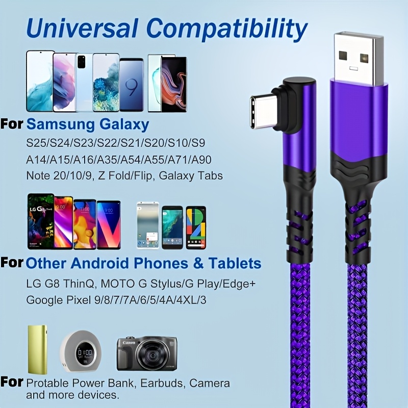 type c charger fast charging right angle usb to usb c cable braided usb c charger for samsung for huawei for xiaomi for redmi for oppo for oneplus and more smartphone Product details 1