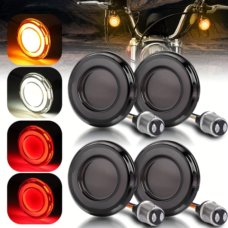 

Front Rear Motorcycle Led Light 1157 Double Color Amber White Red Red Light For Sportster For Dyna For Touring For Softail Accessories 12v