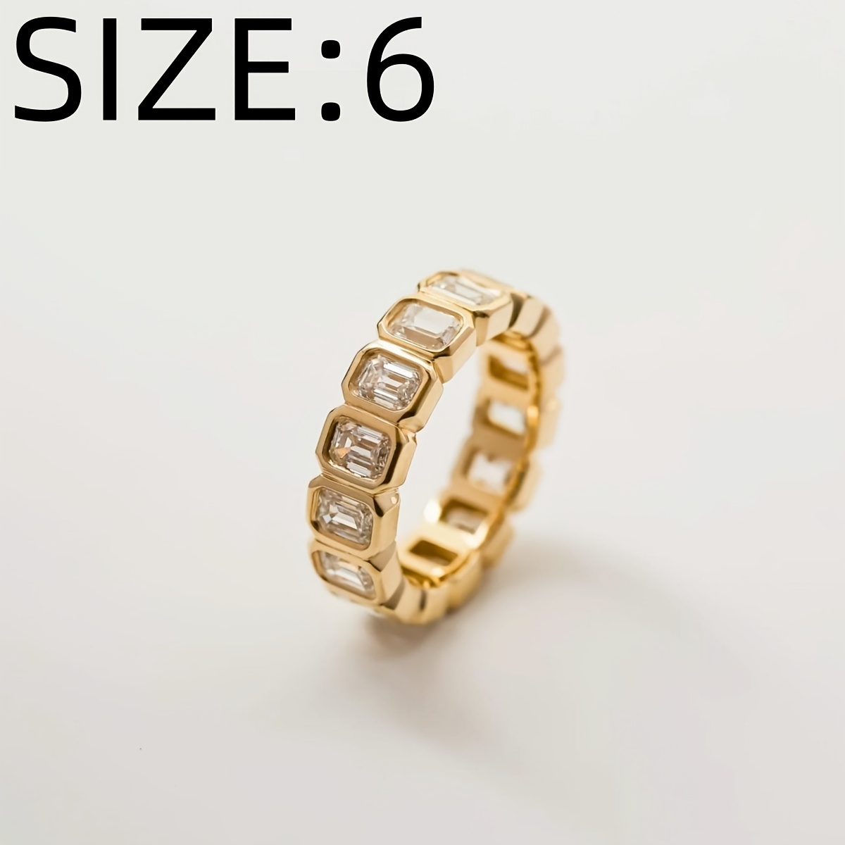 TEMU 1pc, European And - Copper Inlaid Zirconia, Exquisite Classic Unisex Fashion Ring. Suitable For Holiday Parties, Dance Parties, Christmas,