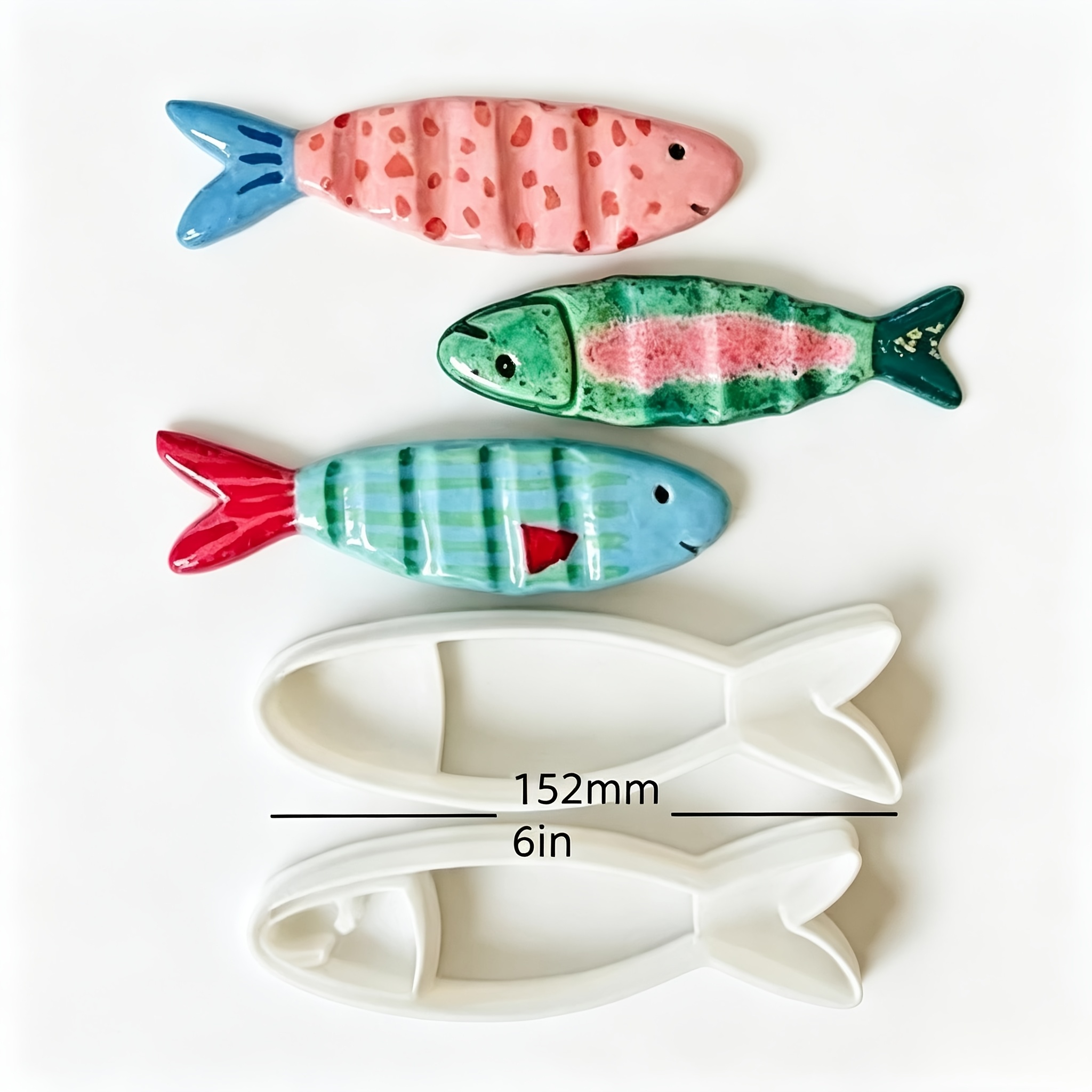 TEMU Ensemble de 2 coupe-coupe en pâte polymère de poisson, moules d'animaux , pour la création de boucles d'oreilles bohèmes