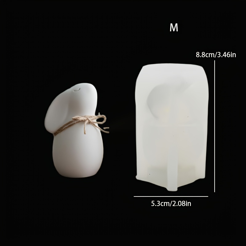 Rabbit Figurine Silicone Mold - Suitable For Plaster, Clay, Epoxy Resin, And More. Ideal For , Home Decor Additions (halloween, Christmas, Easter, Valentine's Day), And Holiday Gifts