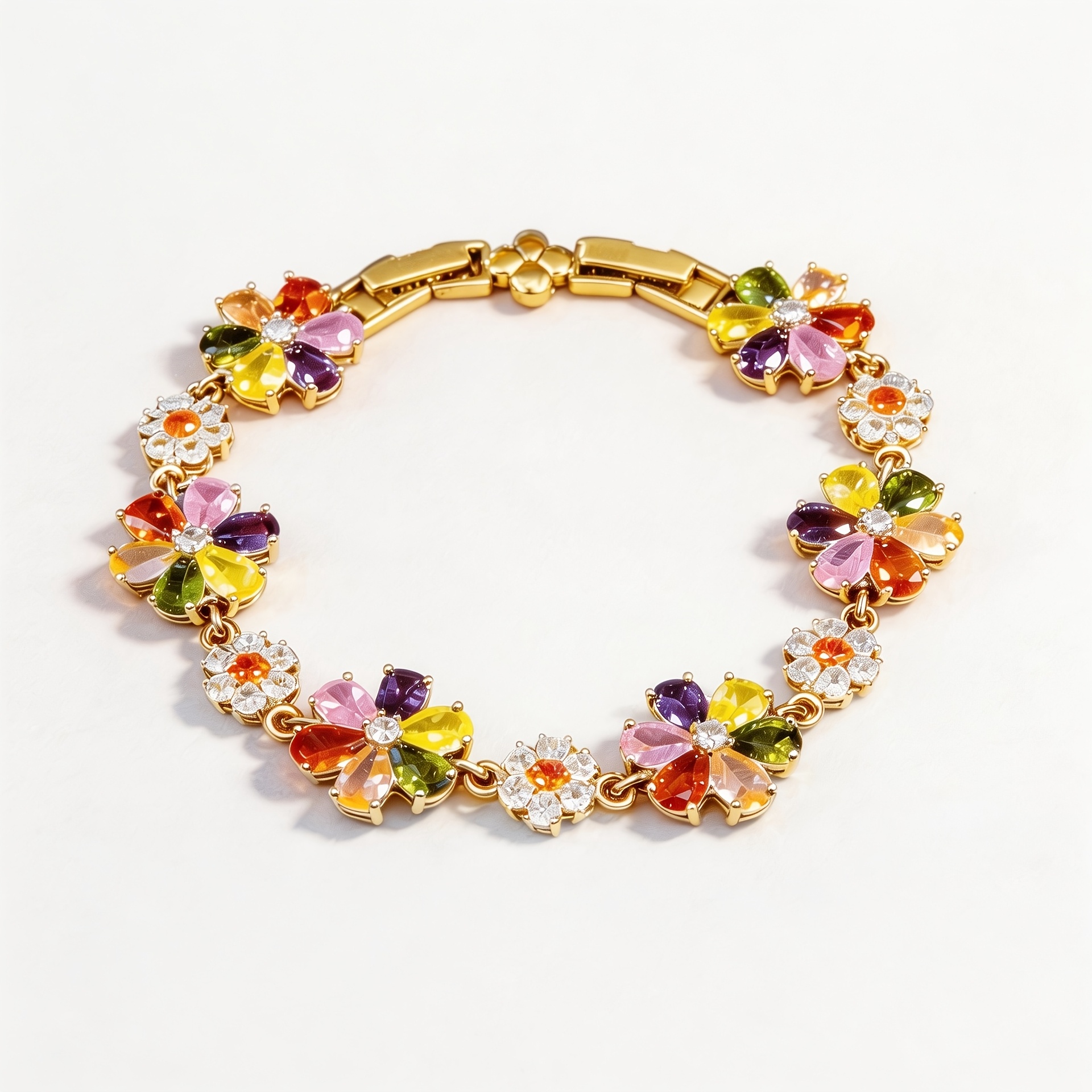 Luxurious And Exquisite S925 Silver Bracelet, Flower-shaped Inlaid With Synthetic Zirconia, Suitable For Daily Wear And Parties, The For Holidays And Vacations