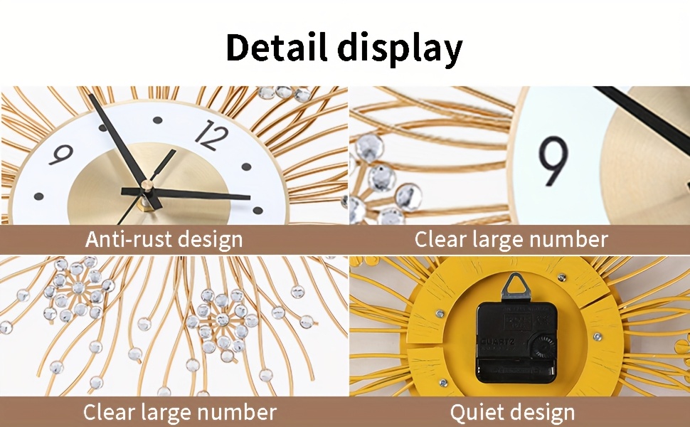 Silent Nordic Style Metal Wall Clock