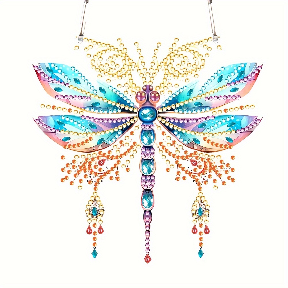 

Acrylic Single-sided Diamond Painting Hanging Pendant For Home Decor (dragonfly)