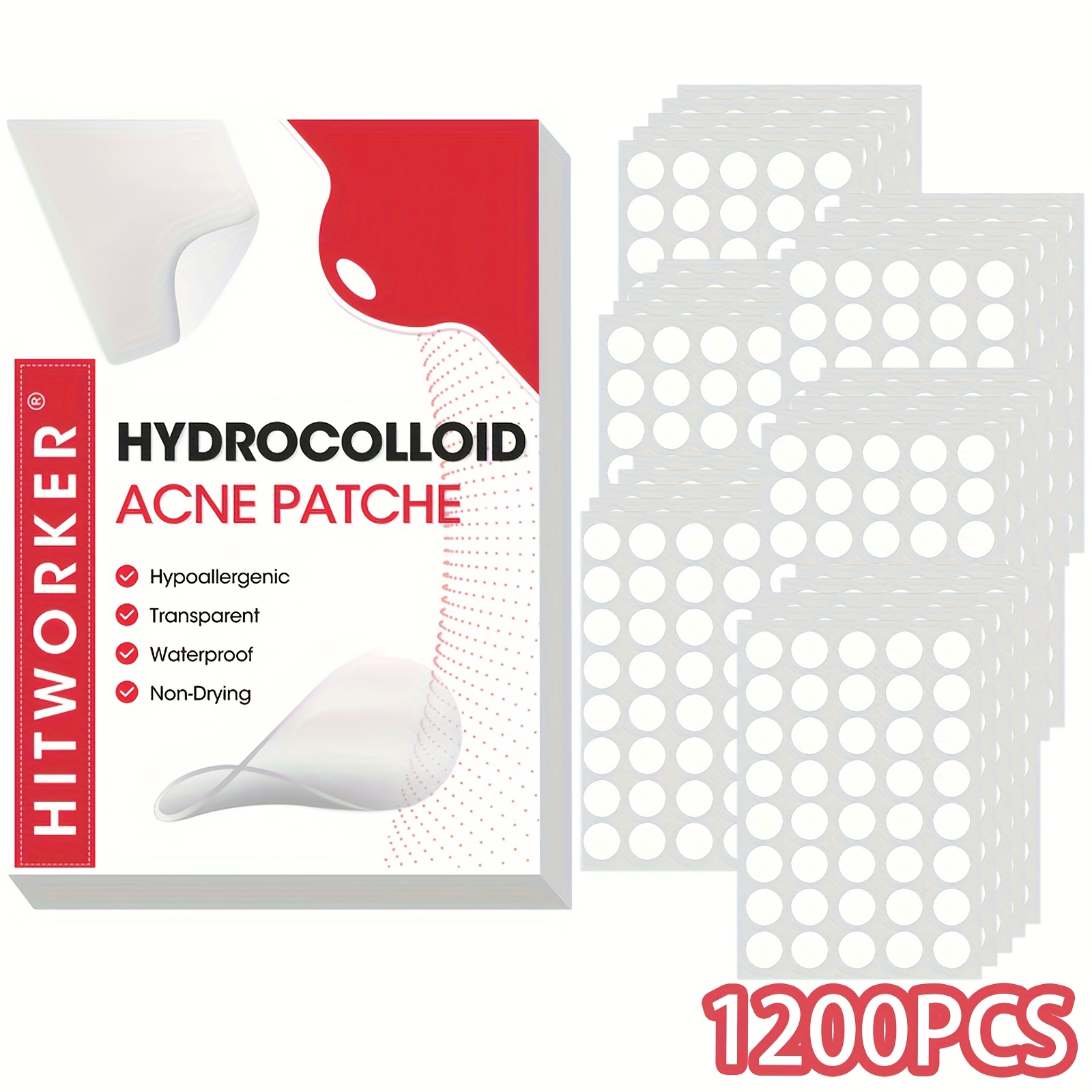 400/1200pcs Hydrocolloid Patches, Blemishes Pimples Covering Patch Invisible Patches