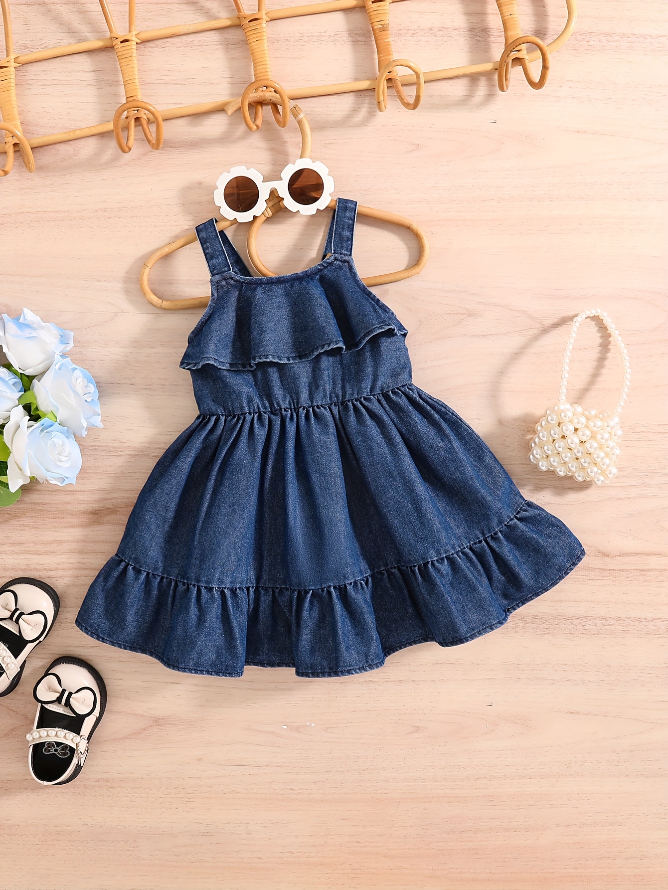 toddler denim dress Blissful Breeze