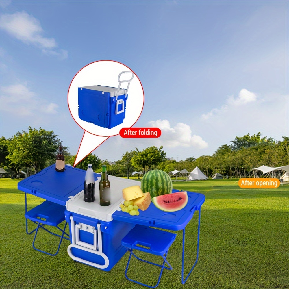 32l rolling cooler ice chest camping outdoor picnic portable heat