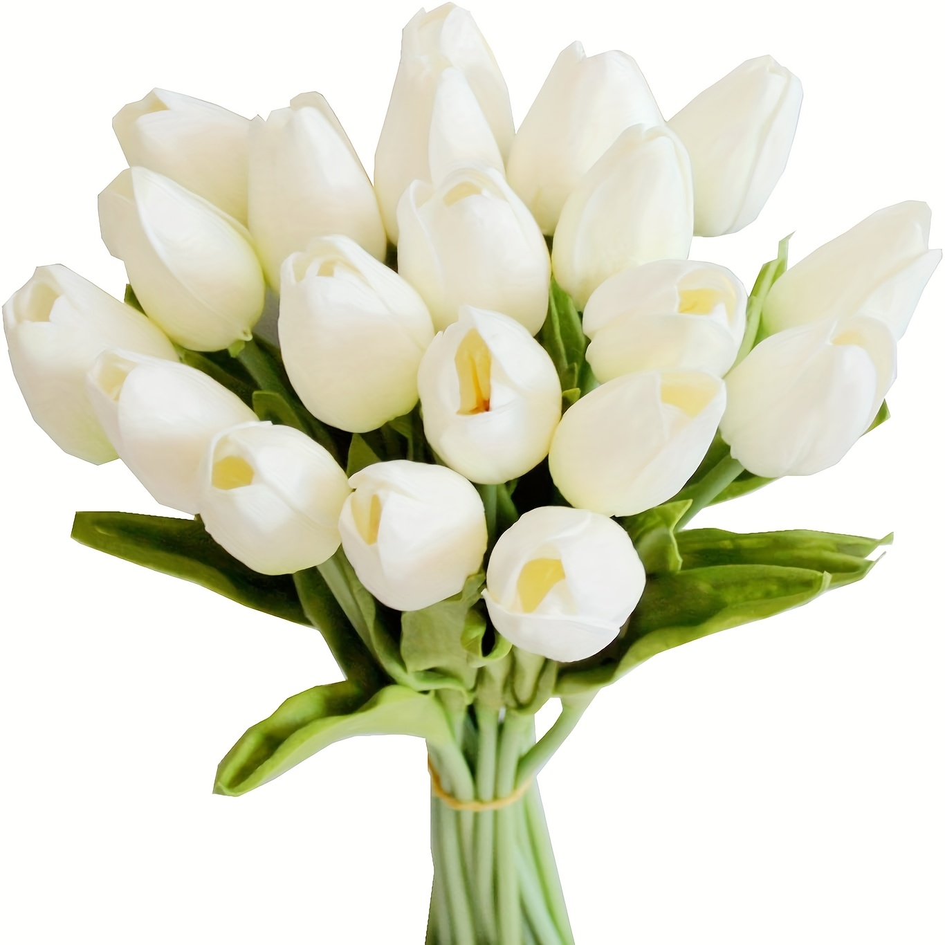 12pcs Artificial Tulips With Real Touch White Artificial Flowers And Fake Tulips Suitable For Home Office Wedding Decoration (white)