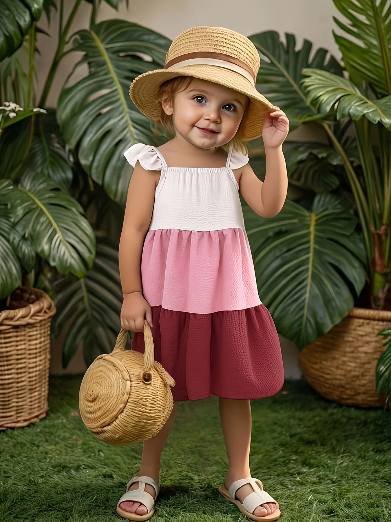 vestido chifón largo sueltas multicolor niñas Temu Uruguay