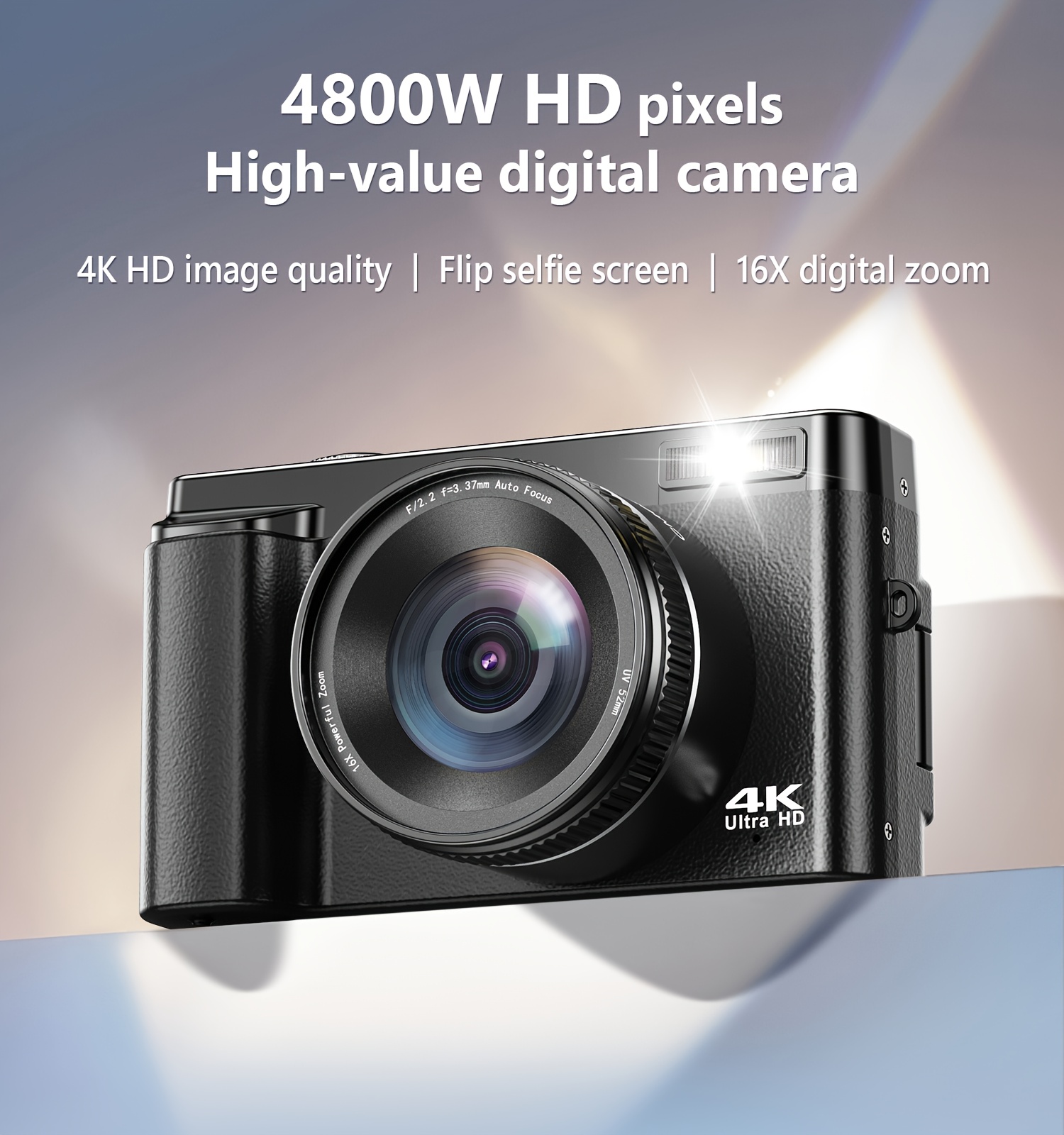 4kデジタルカメラ 写真撮影用48mpビデオフォーカス防振フ