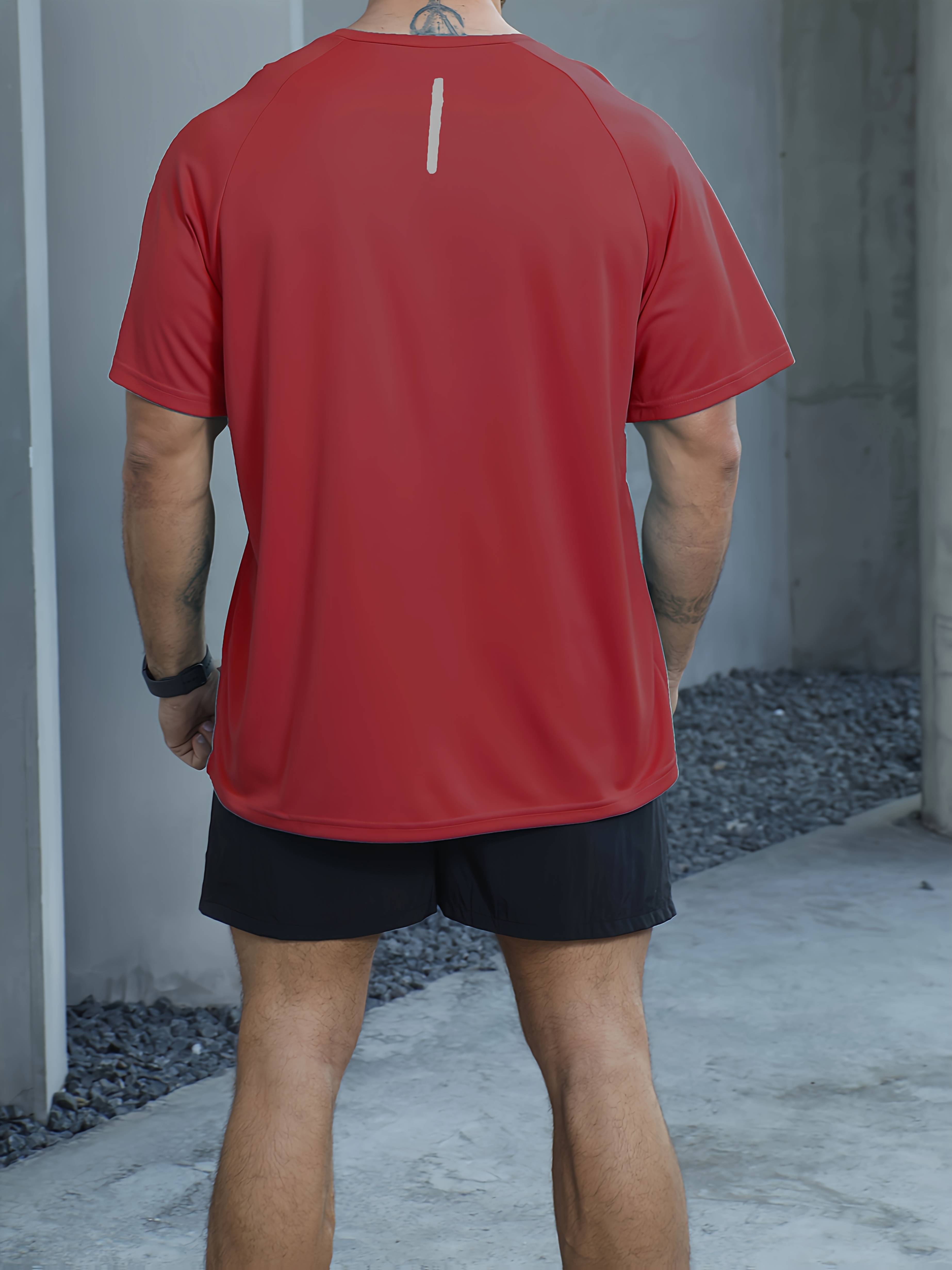 One Piece Plus Size Men's SOLID Short Sleeve Sports T-Shirt, Casual Fashion Tee with 3-Position Print 520, PLUS SIZE