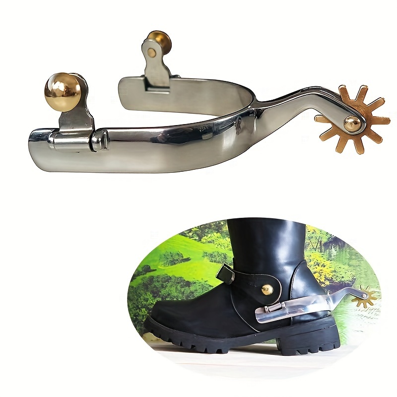 Paire D'éperons Cowboy Inox Pour Cheval - Neufs - Modèle Classique