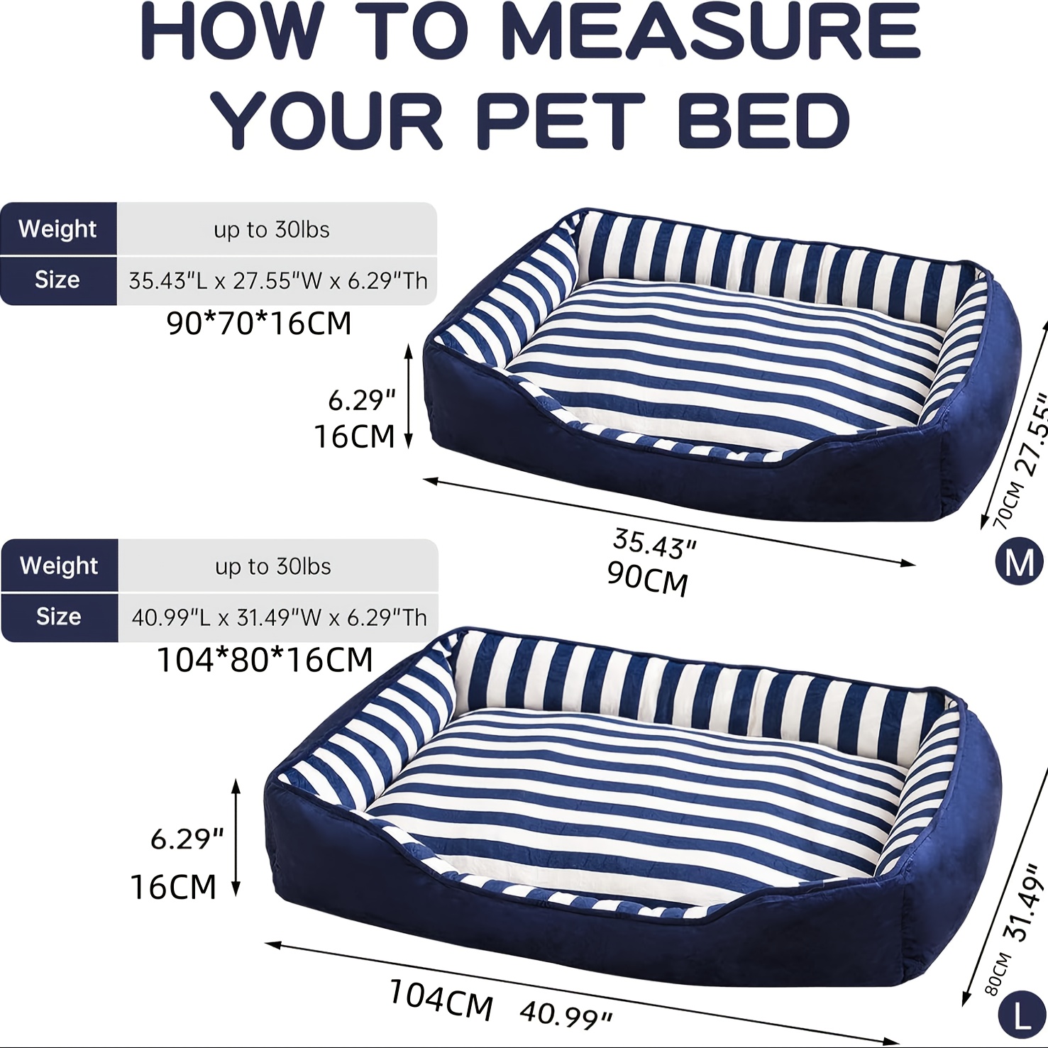 orthopedic dog bed for extra large dogs with cushion xl dog bed with bolster easy   bed sofa with velvet cotton pinstripe dog bed sofa with non slip bottom blue   large Product details 4