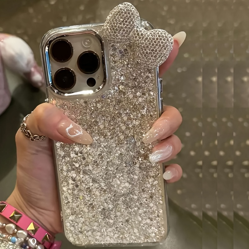 Coque Kate Spade IPhone 13 Pro Glitter Pailletée Rose Translucide