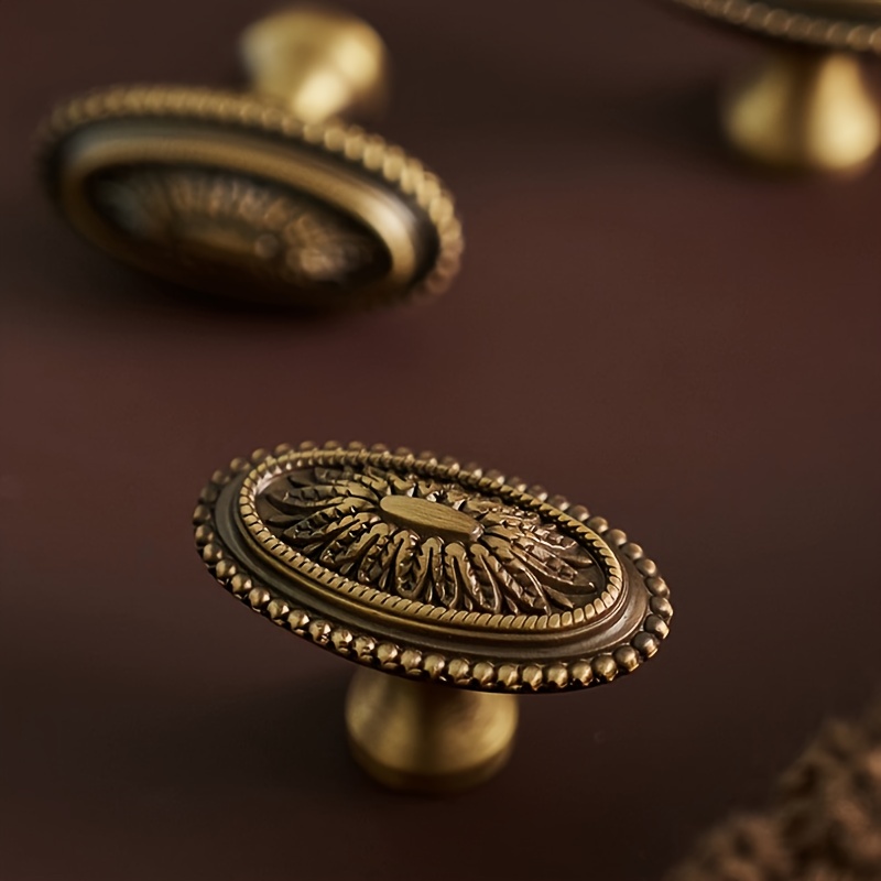 4pcs european vintage cabinet handles drawer knobs antique - Temu Kuwait