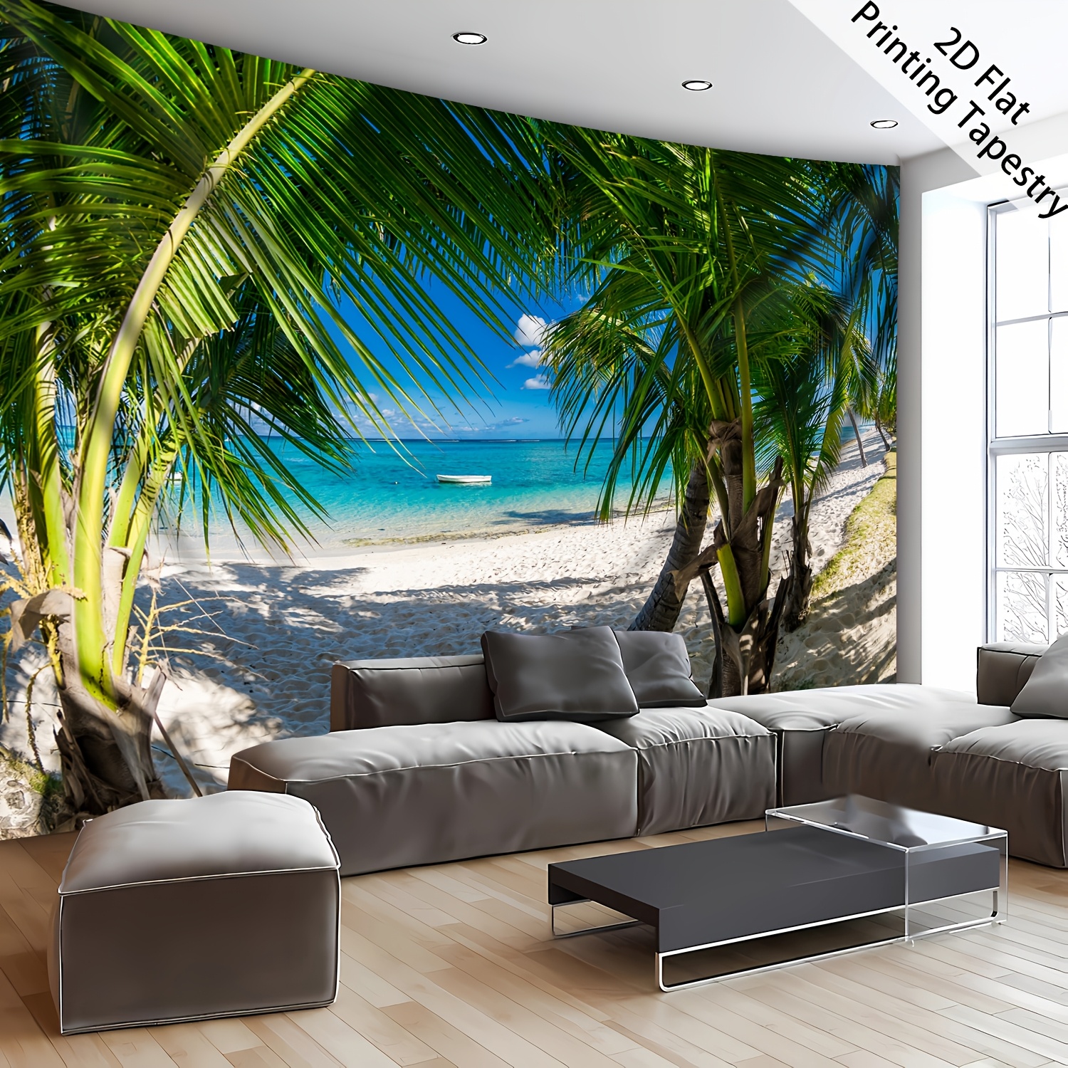 2d flat 2d flat banner 1pc beach plants hd - Temu Cyprus