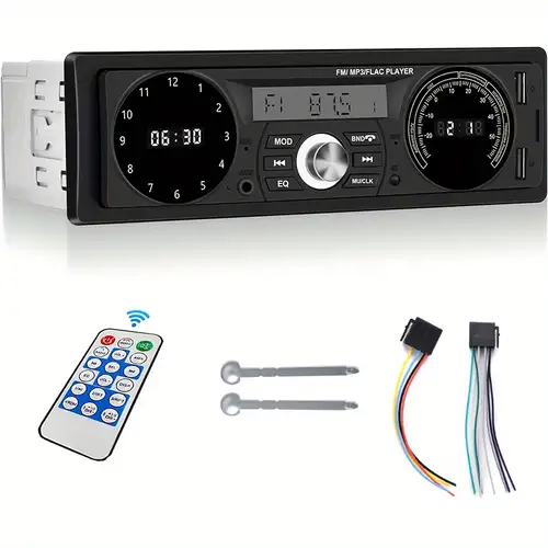 Radio para coche Bluetooth Single DIN Audio estéreo para coche