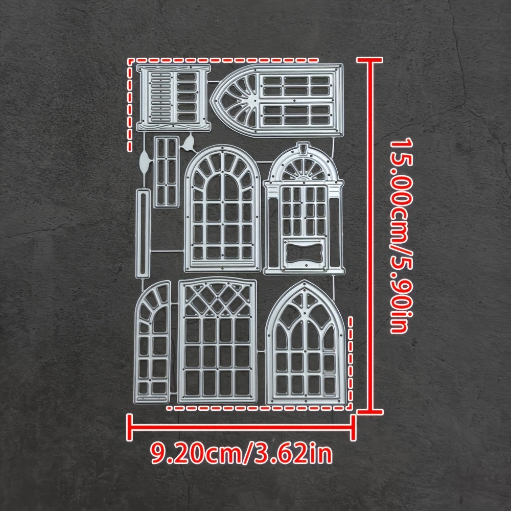1pc Door And Window Frame Metal Cutting Die, Window Frame Embossing Tool, Album Cutting Die, Paper Card, Handmade