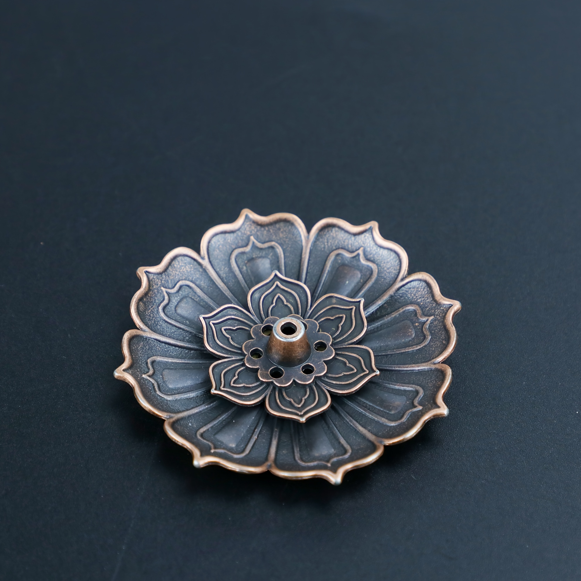New Lotus Incense Holder Incense Holder Metal Incense Stick Base, Indoor Decoration, Traditional Incense Holder