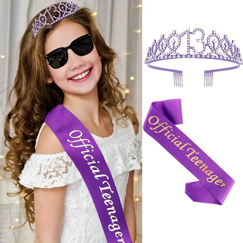 1 set 2pcs purple 13th birthday purple satin - Temu Oman 1 set 2pcs purple 13th birthday purple satin - Temu Oman