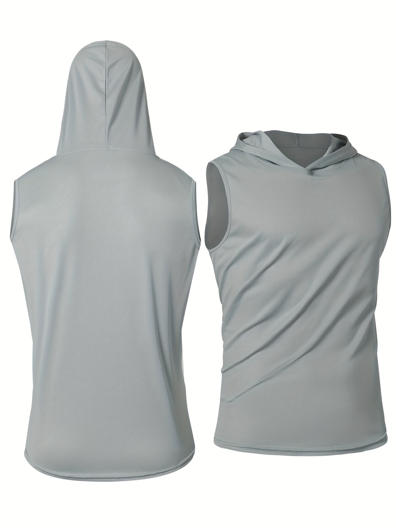 mens sleeveless hooded sports vest quick drying workouts Temu