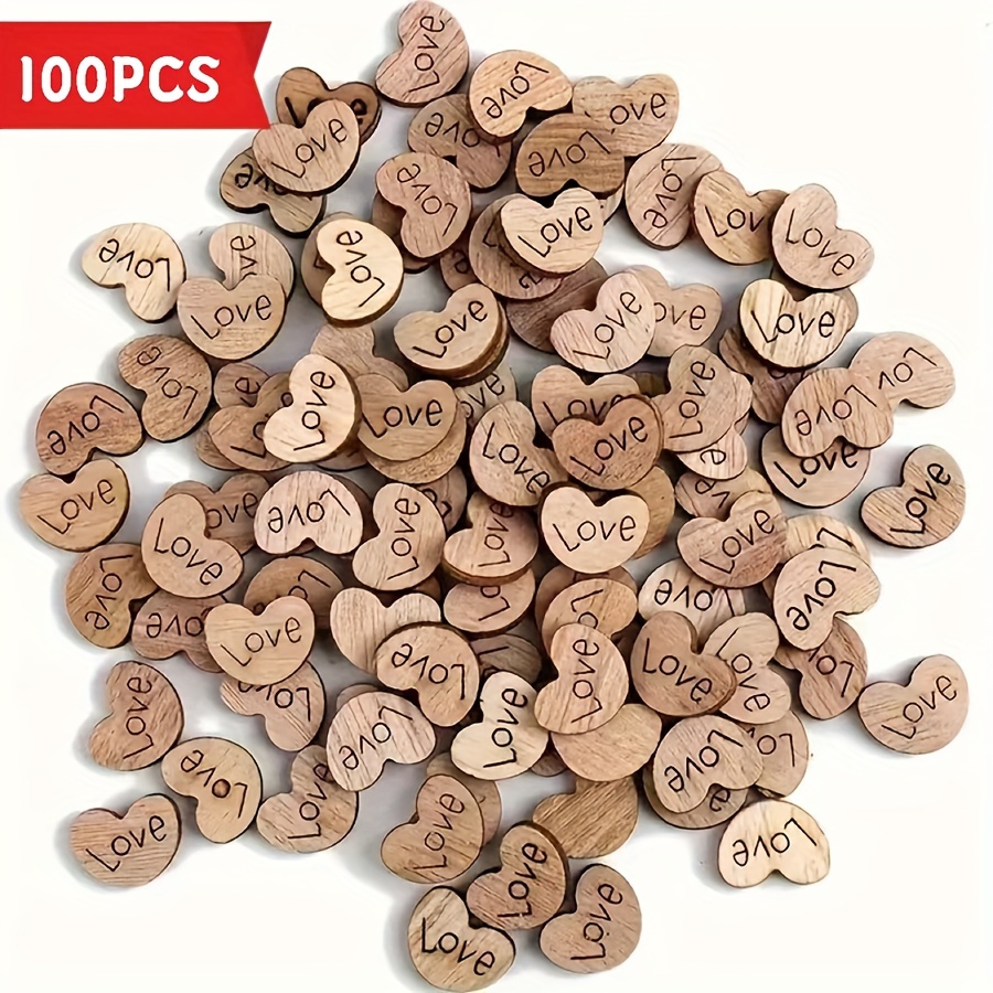 100pcs Engraved Chips - Symbol, Ideal For Weddings, Valentine's, Thanksgiving & More - Versatile Hanging Decor For Home & Special Occasions, Wedding Decorations