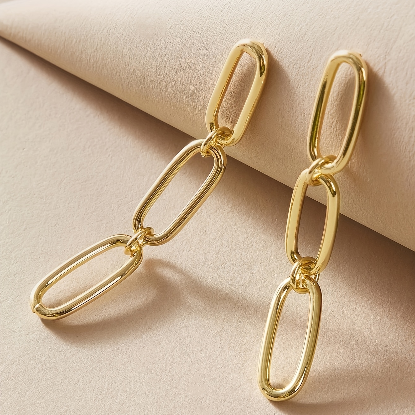 TEMU 1 Paar Modieuze Creatieve Boheemse Vakantie Stijl Geometrische Ketting Oorbellen Geschikt voor Dagelijks Veelzijdig Vakantie Cadeau aan Mijn en