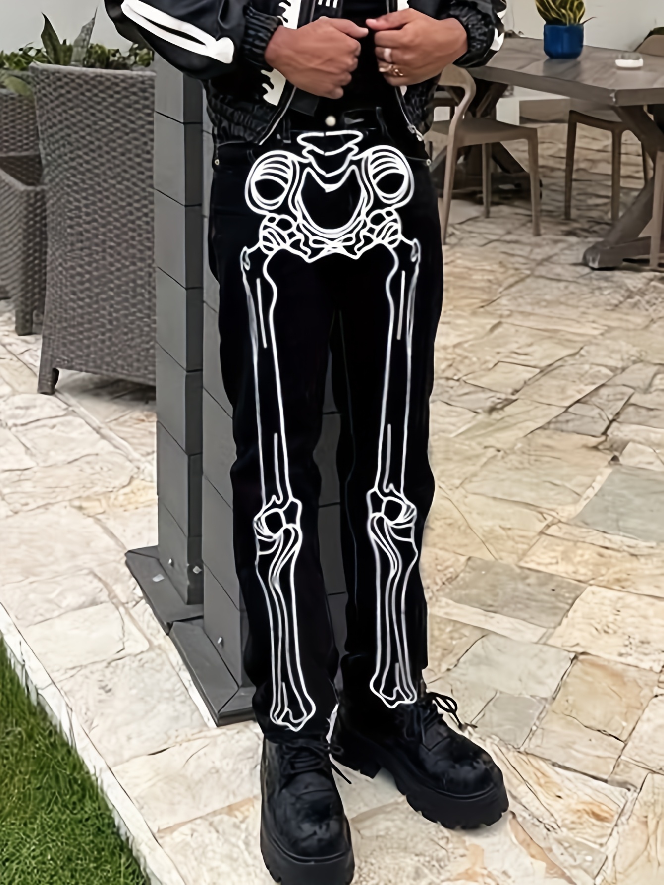 00s y2k cloud72 denim jeans skull stads MEOKIM Y2K Hip Hop Street 