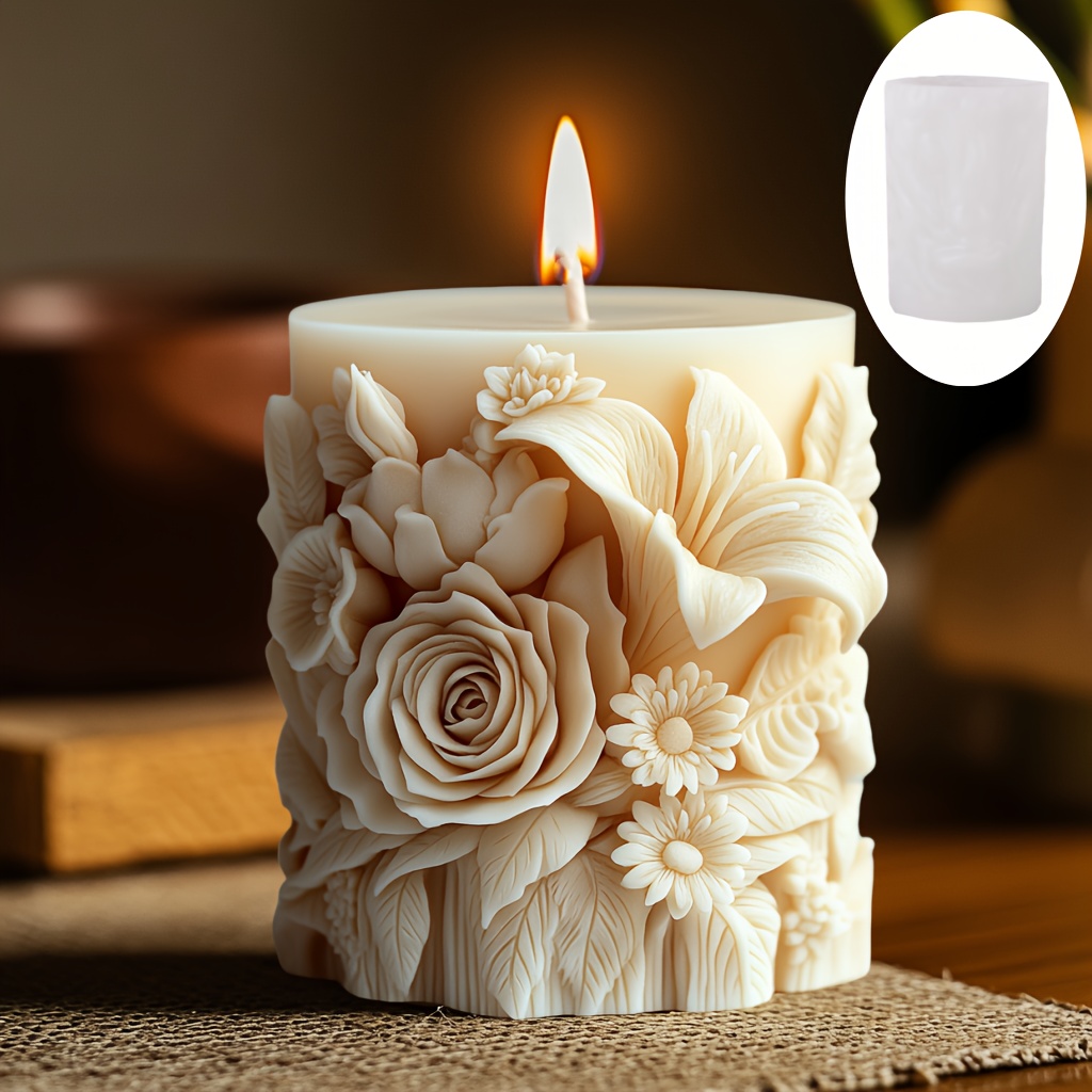 Moule silicone support bougie pelote bougeoir tealight pour fimo plâtre