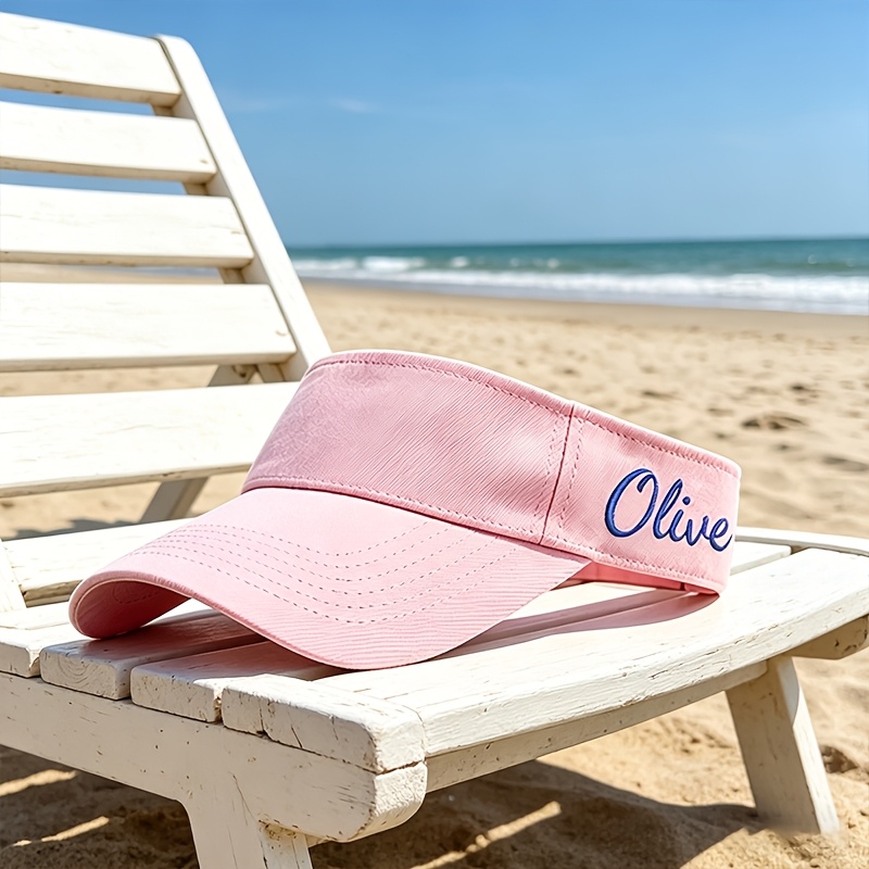 TEMU Custom Embroidery Dopamine Empty Hat Summer Outdoor Sports Sun Hat Shows Small Face No Hat Running Cycling Breathable Headband Versatile Travel