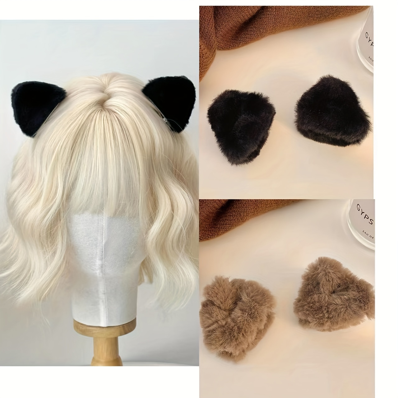 

4pcs Autumn And Winter Plush Cat Small Grab Clip, Women's Side Bangs, Broken Hair Clip, Hairpin Hair Accessory