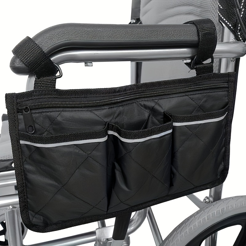 

Wheelchair Armrest Bag Side Storage Pocket Multi Pocket Storage Bag With Reflective Strip Storage Wheelchair Hanging Bag, Christmas, , Thanksgiving Day Gift