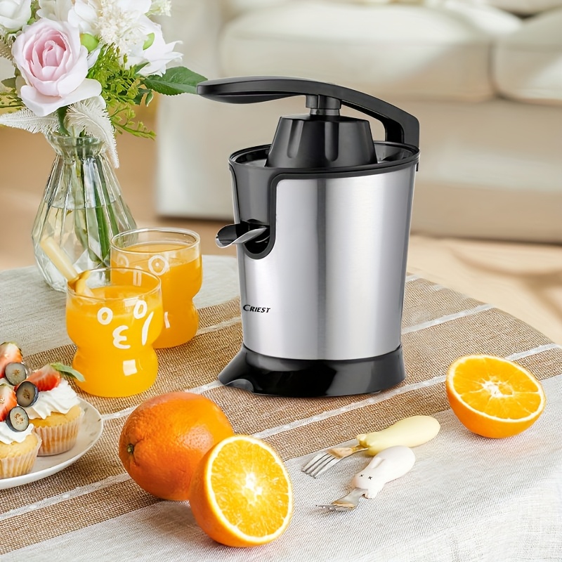 500w electric citrus juicer with stainless steel fruit vegetable squeezer heavy duty dishwasher safe parts   filtration system   for oranges lemons   grapefruits black plug in 220 240 Product details 1