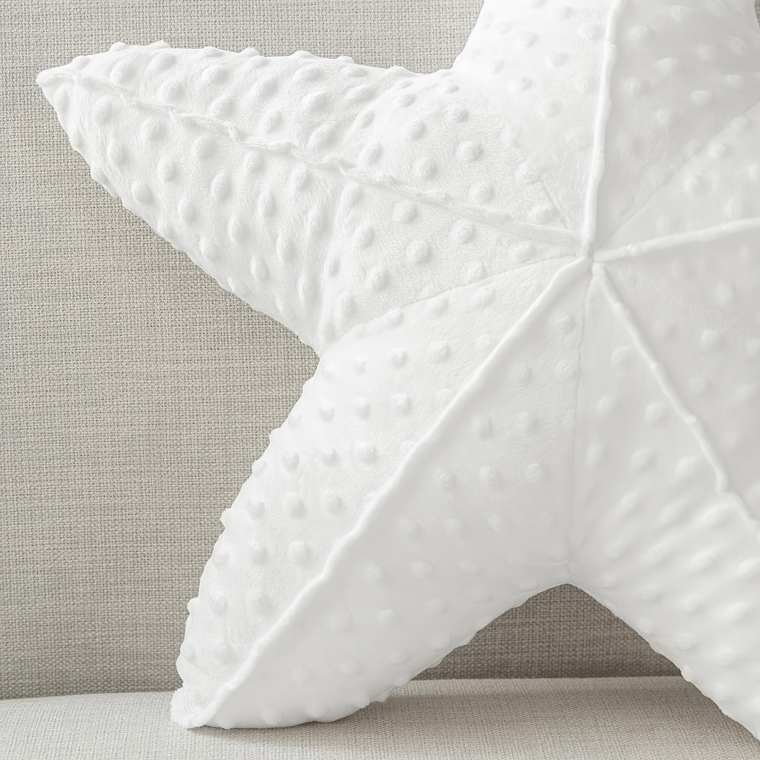1pc Starfish Shaped Velvet Throw Pillow, Ocean Series Creative Decorative Cushion Pillow, 20.5 X 20.5 Inch