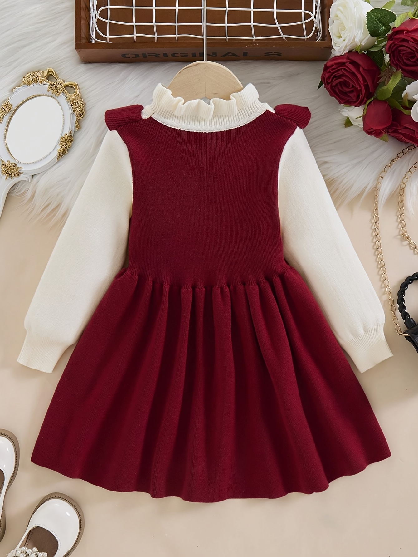 Vestido rojo  coreano foto 2