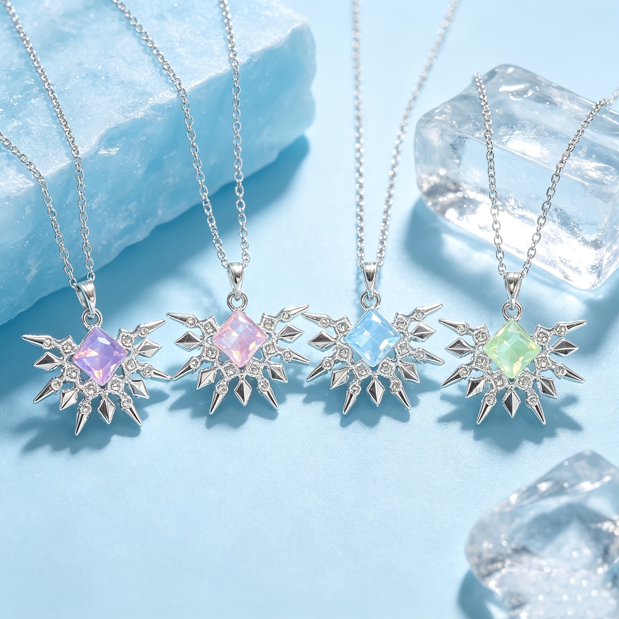Multicolor Gradient Necklace, Bohemian Style for Birthstones