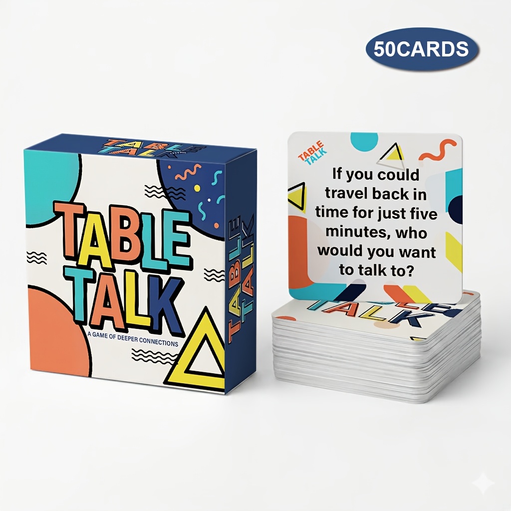 TEMU Table Talk - A Simple, Relaxed Conversation And Connection Card Game. : Draw A Card, Read Out Loud, Share Your Real Story. Listen, , And Create