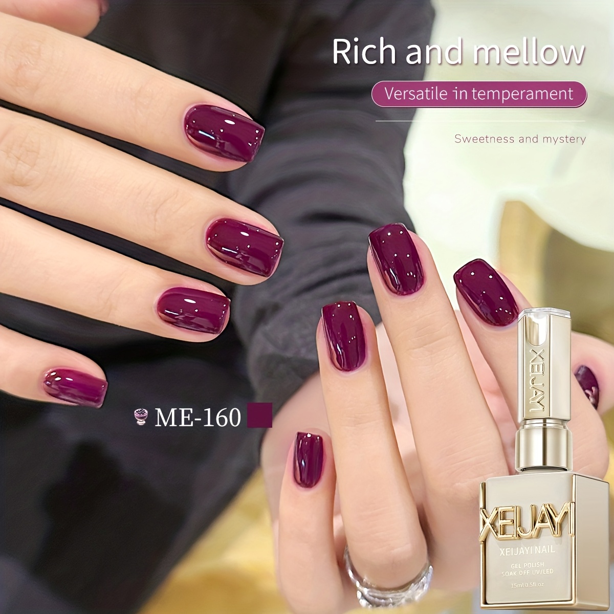 Image of 1pc Xeijayi /korean Gel Nail Polish /led Suitable For Diy, /led Compatible Gel Polish, Color Gel For Nail Art, Soaking Gel For /, Women' Nail Care Gift