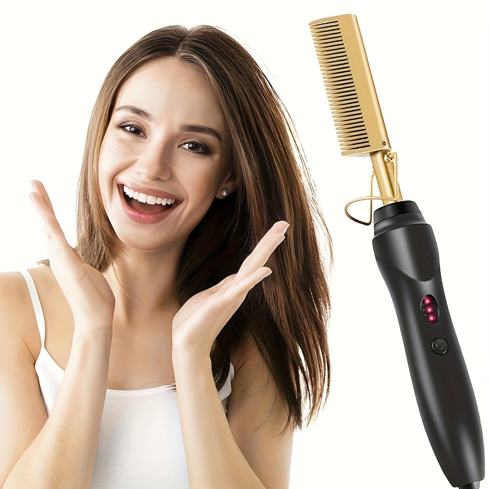 

Comb 2-in-1, Curling Iron With Dual Use For Electric Straightening, Electric Straightening Comb