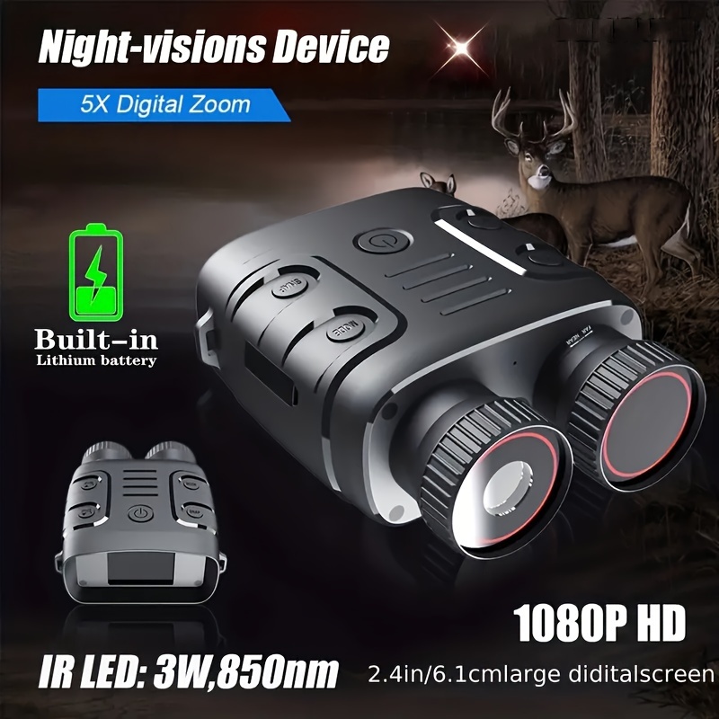 NV8000 Jumelles de vision nocturne infrarouge haute définition numériques  pour adultes, zoom numérique 4x, jumelles Full