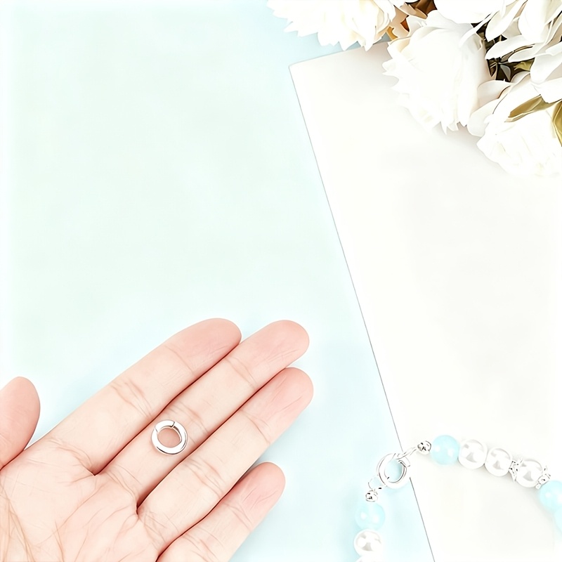 S925 Sterling Silver Necklace Ring Clip Spring Gate Rings