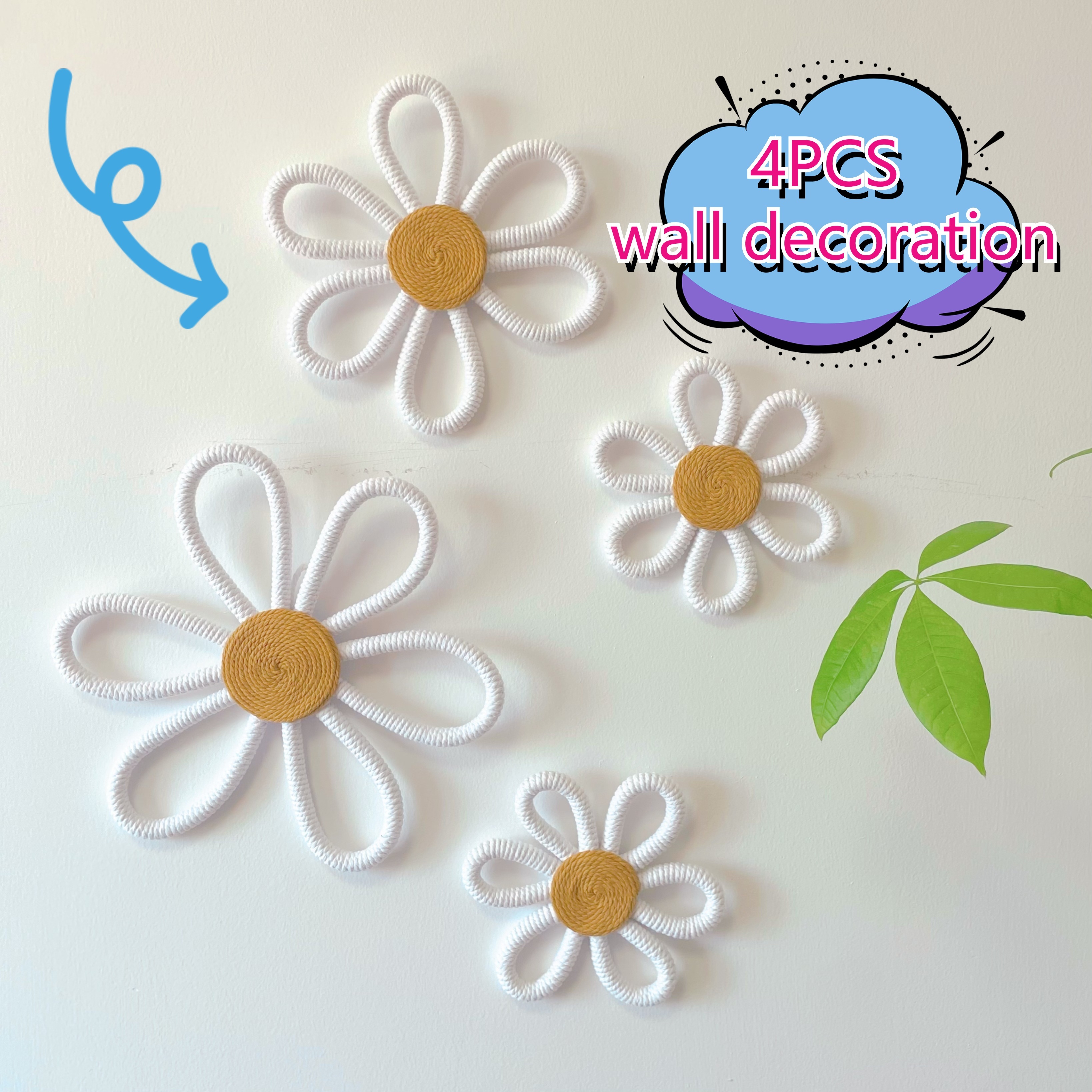 

4pcs Decorations, - Murals, , Reusable Round - Installation, No Needed