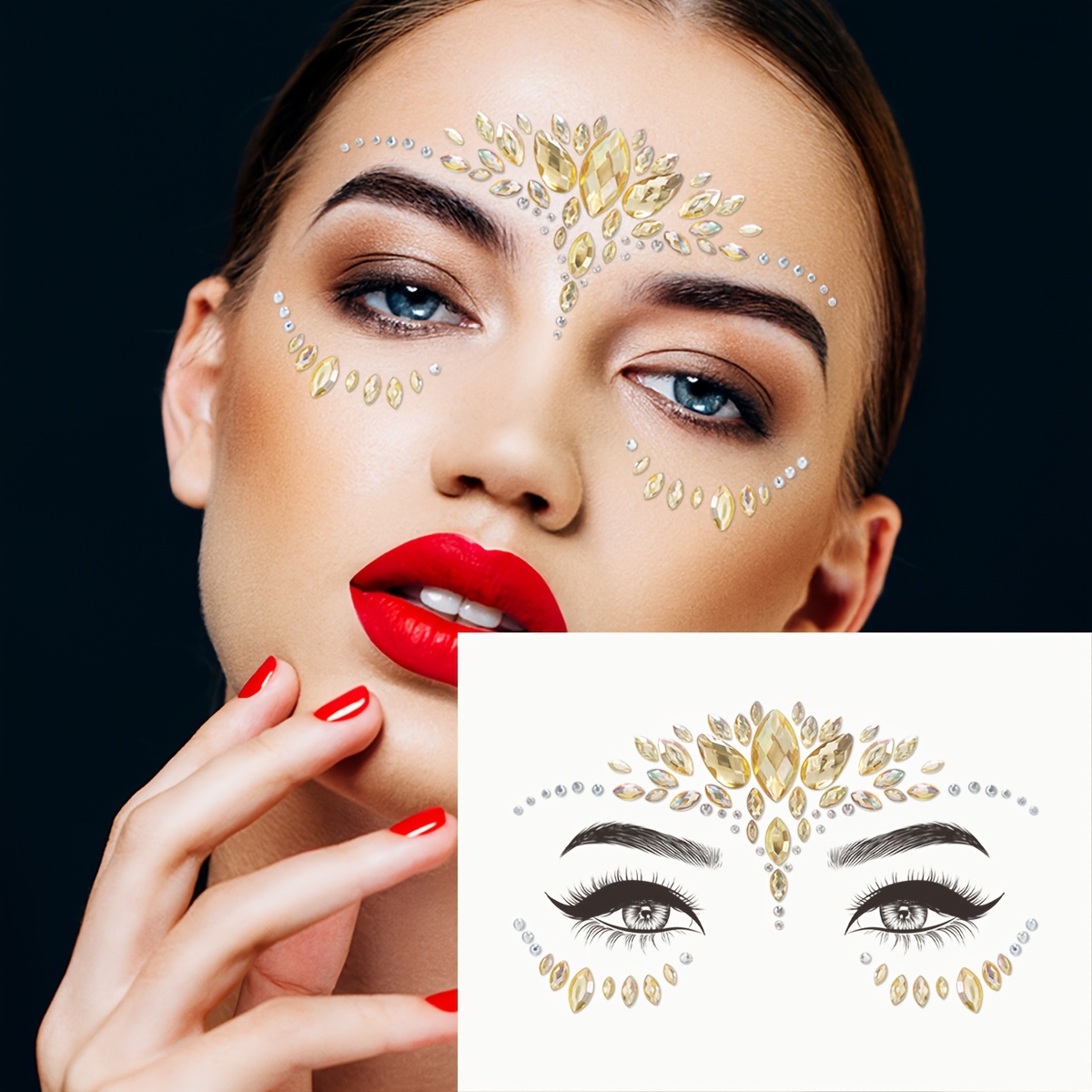 Perfect Facial Decoration Sticker Made Of Abs Material, Suitable For Parties