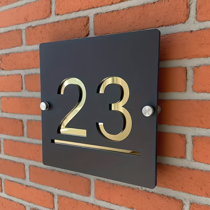 TEMU Personalized Custom Acrylic Outdoor Address Plaque, Durable Outdoor Material - And , Men's Gift, Christmas Gift, Housewarming Gift