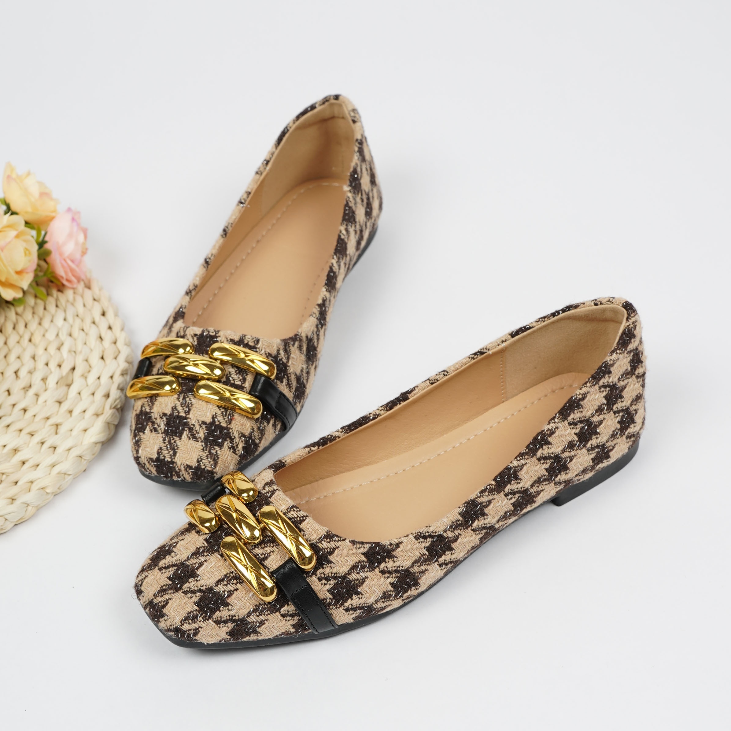 Women's Flat Square-Toe Professional Shoes, Women Shoes