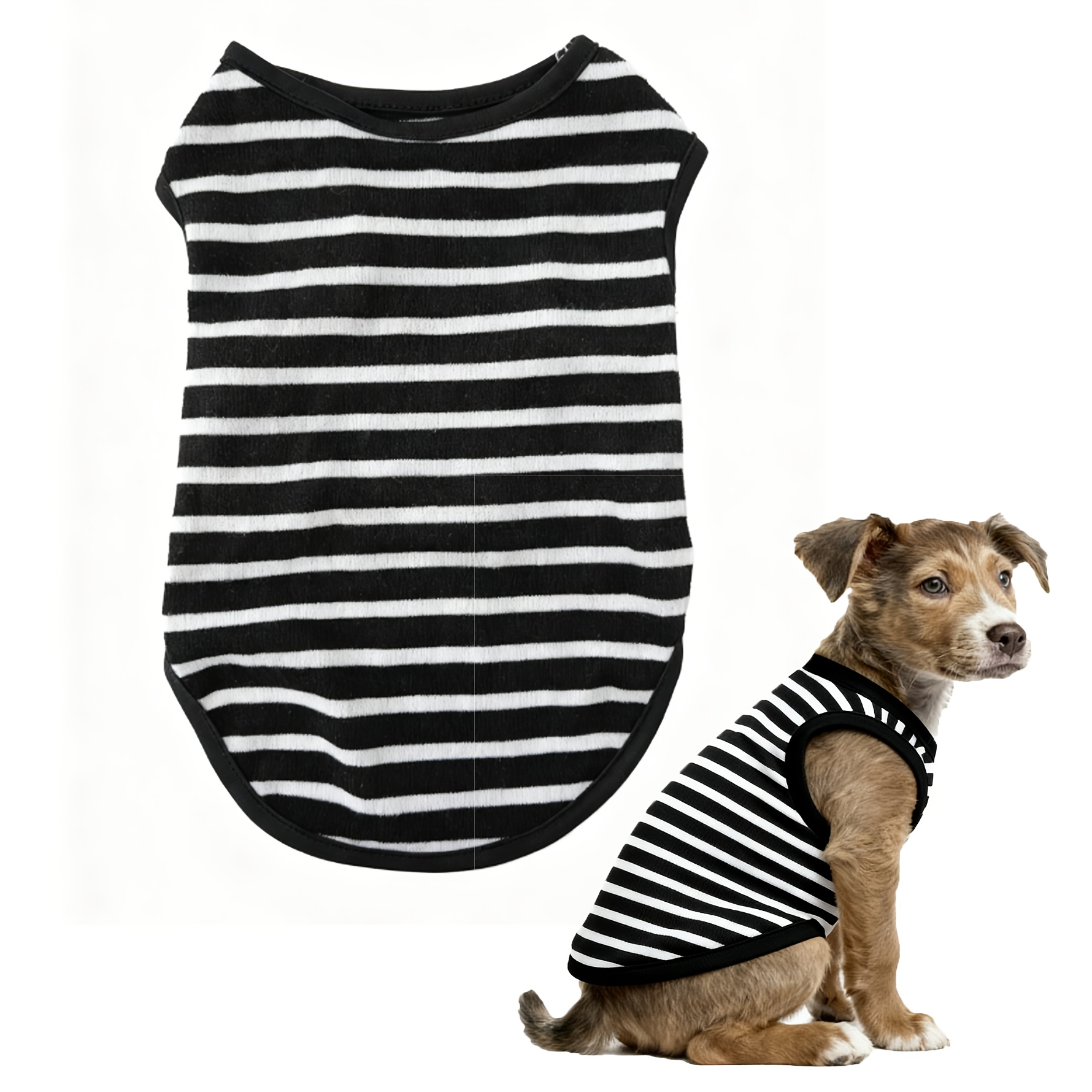 TEMU Hochwertige gestreifte Französische Bulldoggen-Kleidung, weiche Haustier-Pullover, geeignet für kleine bis mittelgroße Hunde - elastisch und