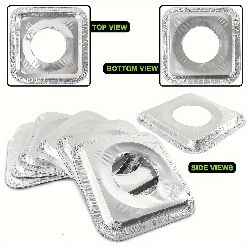 18pcs/54pcs Disposable Aluminum Foil Stove Burner Cover - Suitable for Gas and Electric Stoves, Keep the Stove Clean and Make Kitchen Cleaning Simple